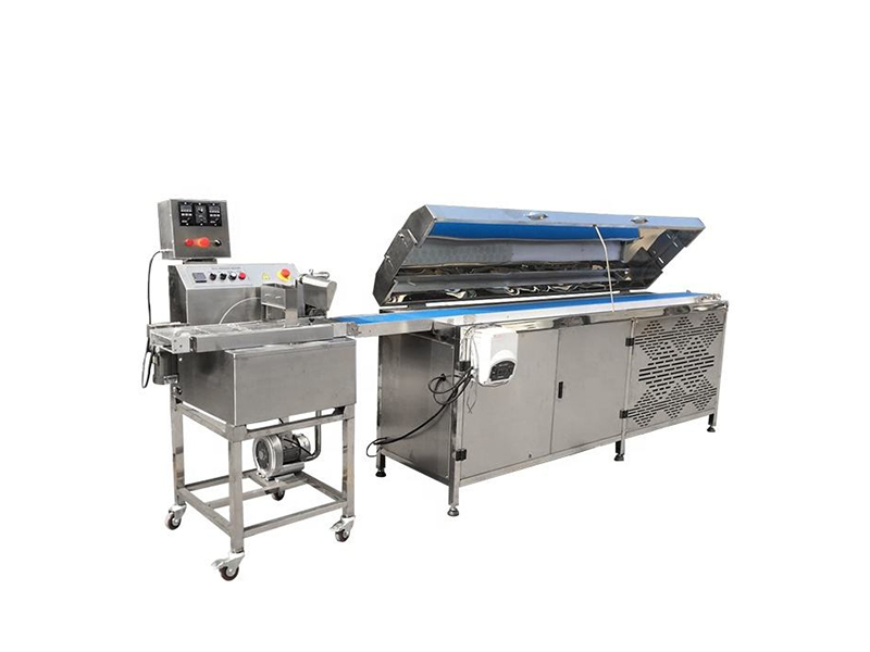 Automatic Candy Wafer Frozen Fruit Chocolate Enrobing Line Machine with Cooling Tunnel